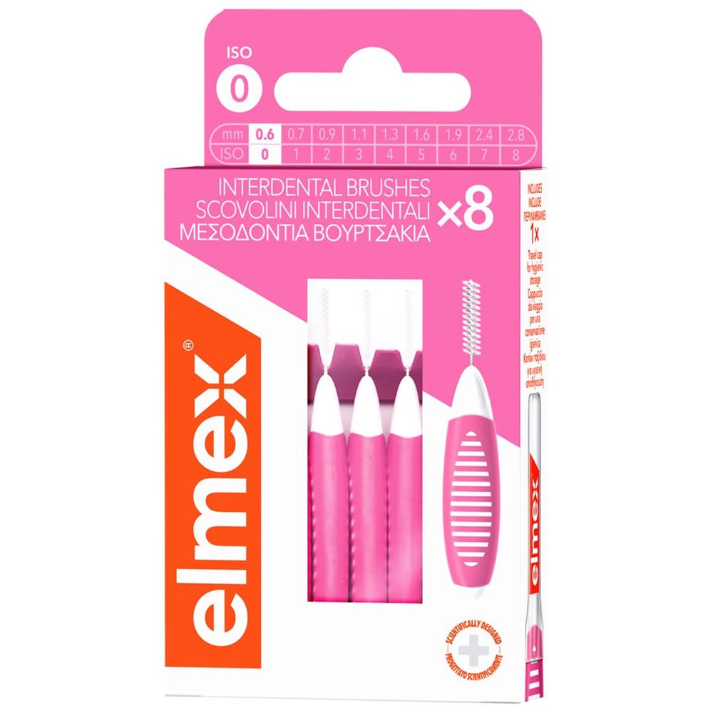 elmex Interdentalbürsten Gr0 0.6mm pink Box 8 Stk