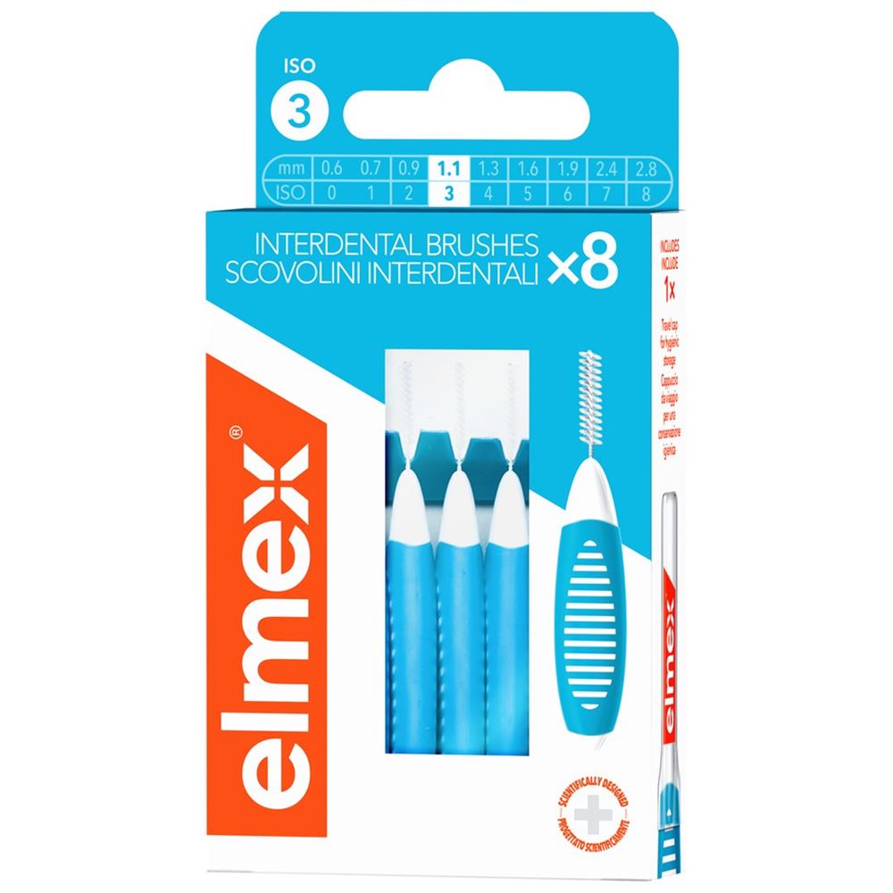 elmex Interdentalbürsten Gr3 1.1mm blau Box 8 Stk