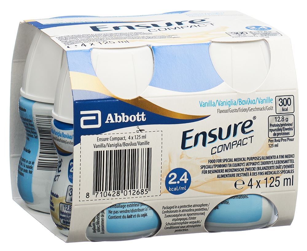Ensure Compact Vanille 4 x 125 ml
