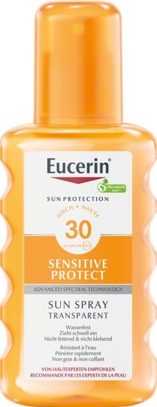 Eucerin SUN Body Spray Sensitive Protect transparent Lsf30 200 ml
