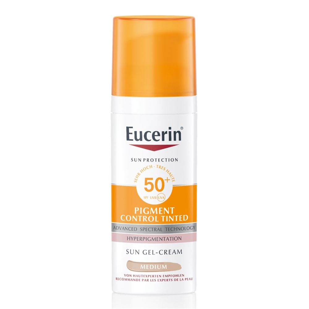 Eucerin SUN Face Pigment Control Gel-Creme getönt medium Lsf50+ Disp 50 ml