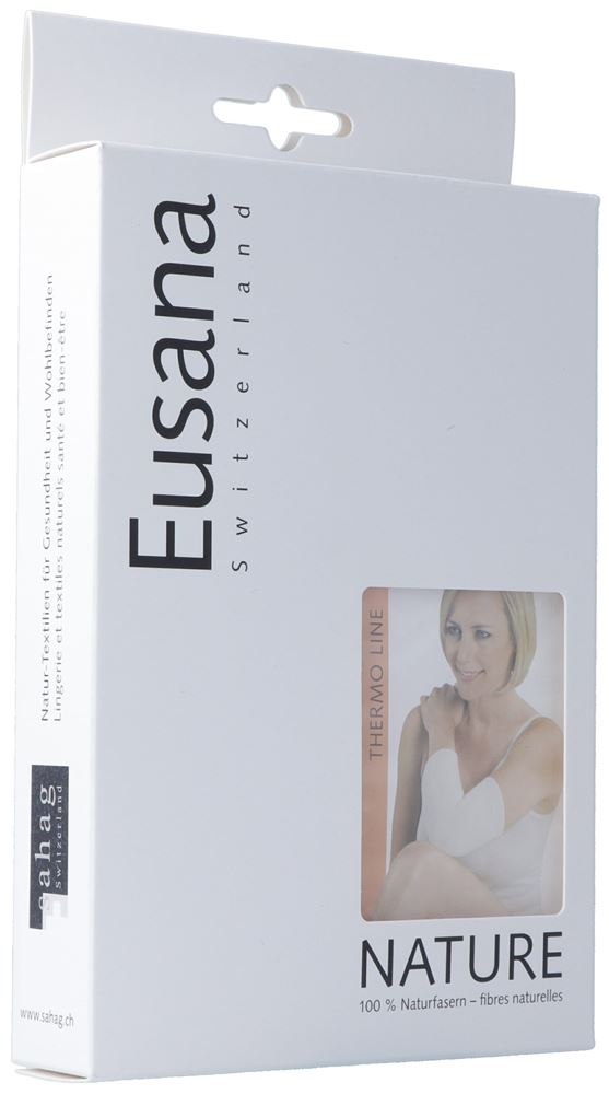 Eusana Kniewärmer doppelt gestrickt M ivoire