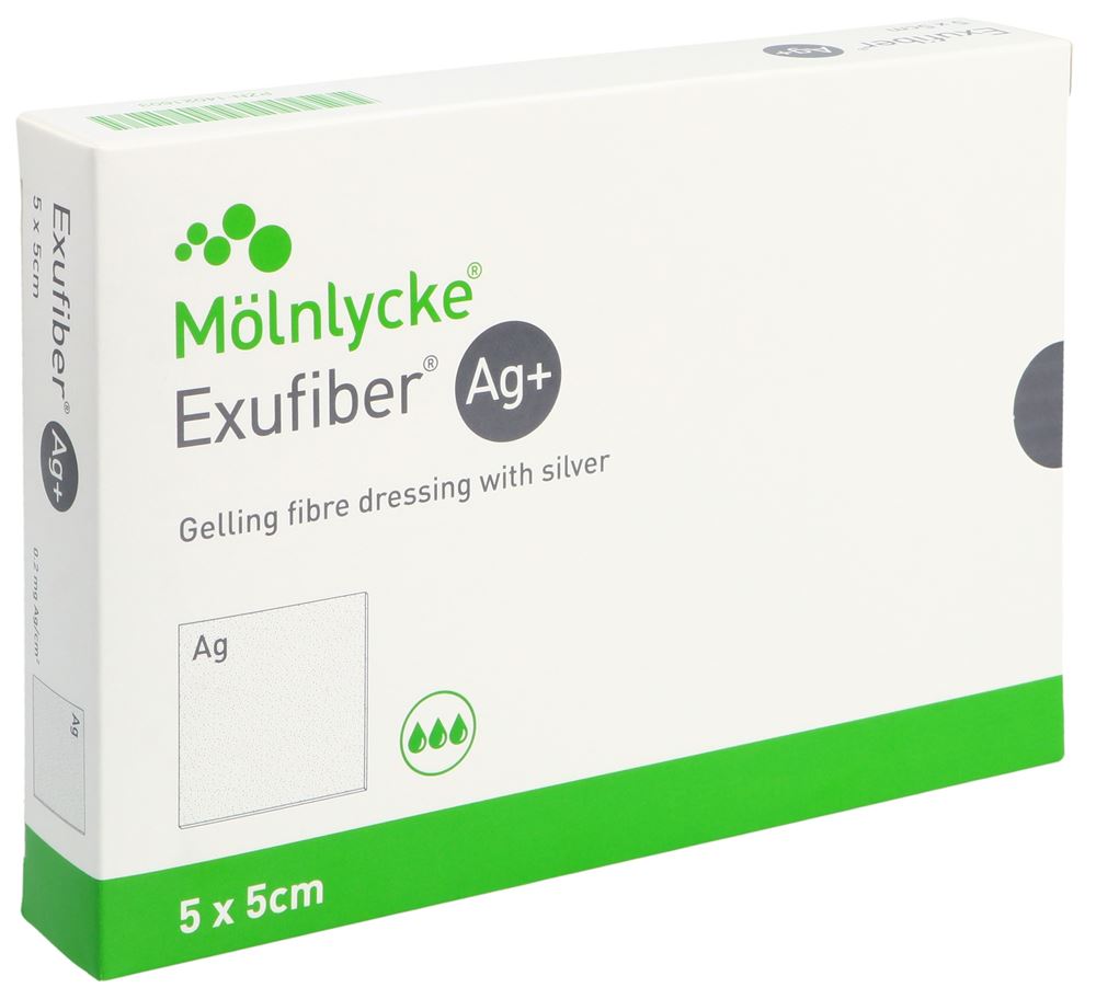 Exufiber Ag+ 5x5cm 10 Stk