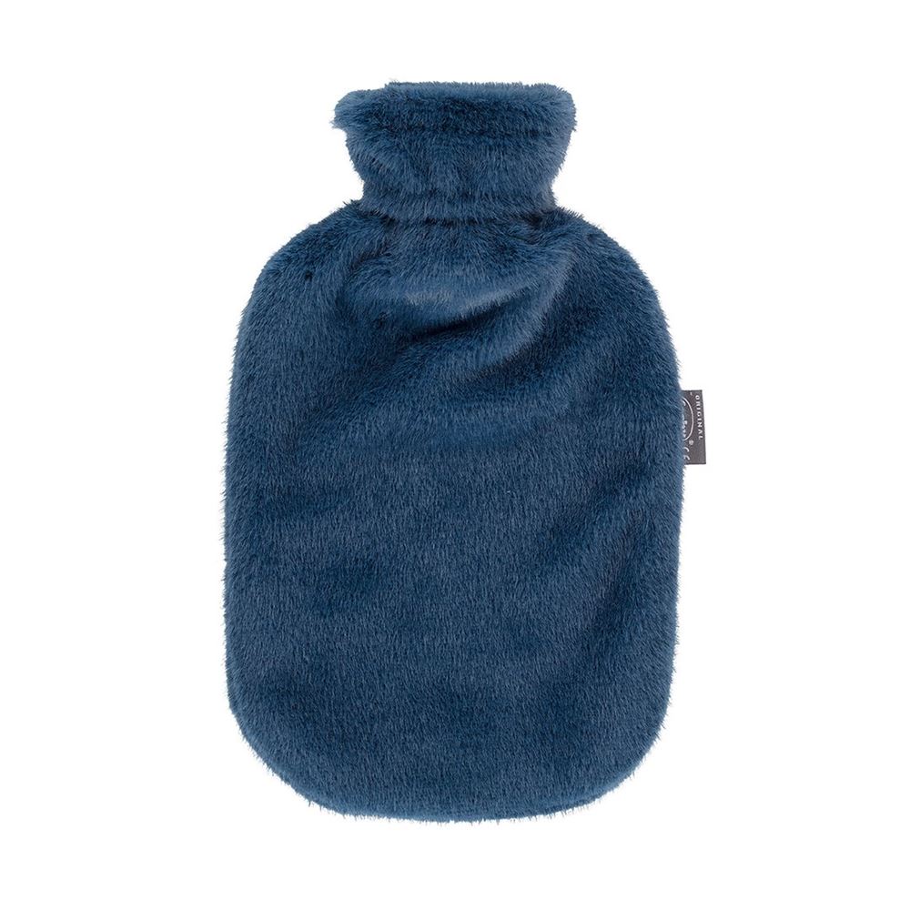 Fashy Wärmflasche 2l Flauschbezug blau Thermoplastik