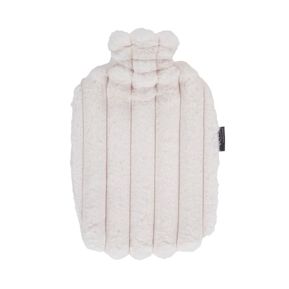 Fashy Wärmflasche 2l Flauschbezug weiss Thermoplastik