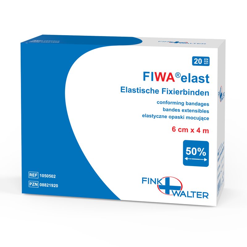 Fiwa elast Fixierbinden 6cmx4m Rolle 20 Stk