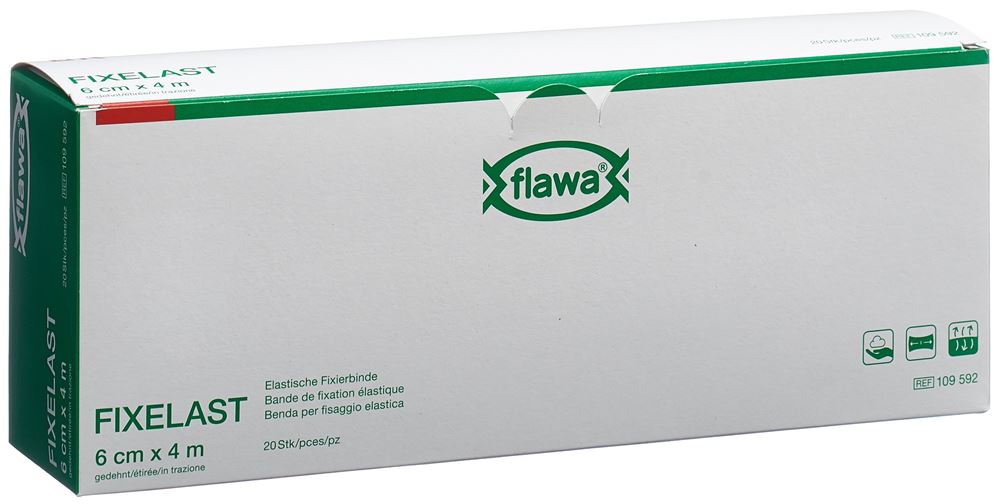 Flawa Fixelast Fixierbinde 6cmx4m in Cellux 20 Stk
