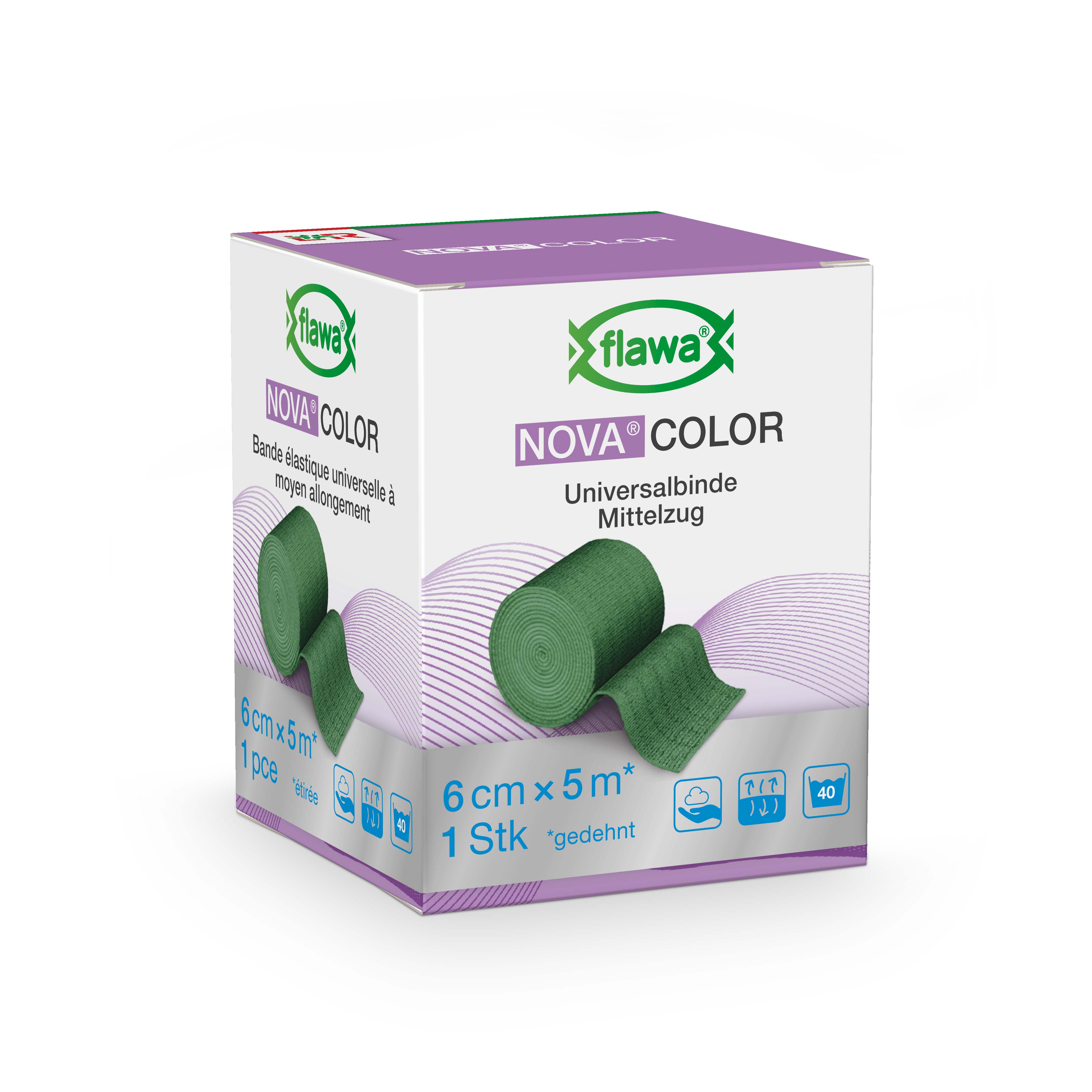 Flawa Nova Color Idealbinde 6cmx5m grün