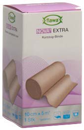 Flawa Nova Extra Kurzzugbinde 10cmx5m hautfarbig