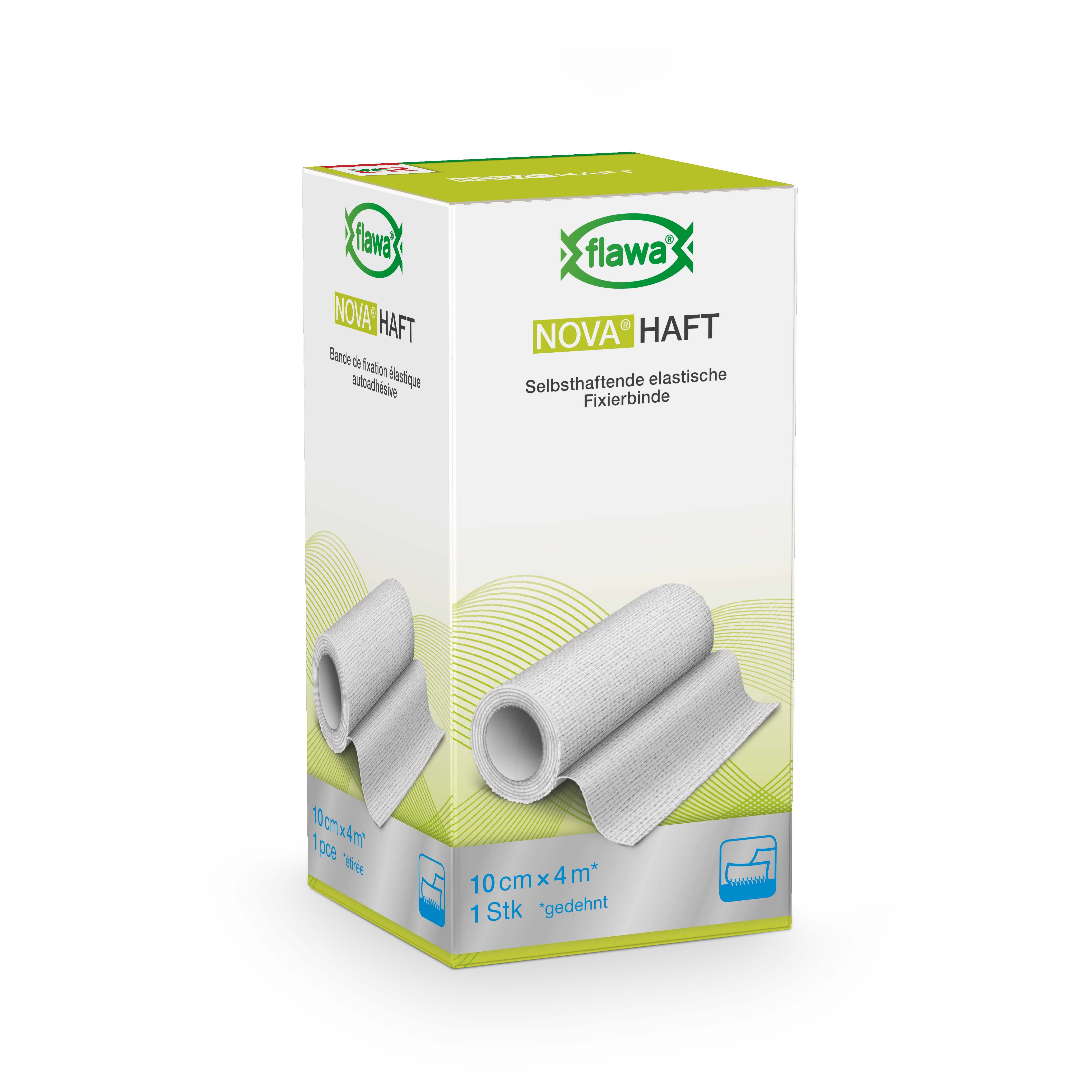 Flawa Nova Haft kohäsive Gazebinde 10cmx4m