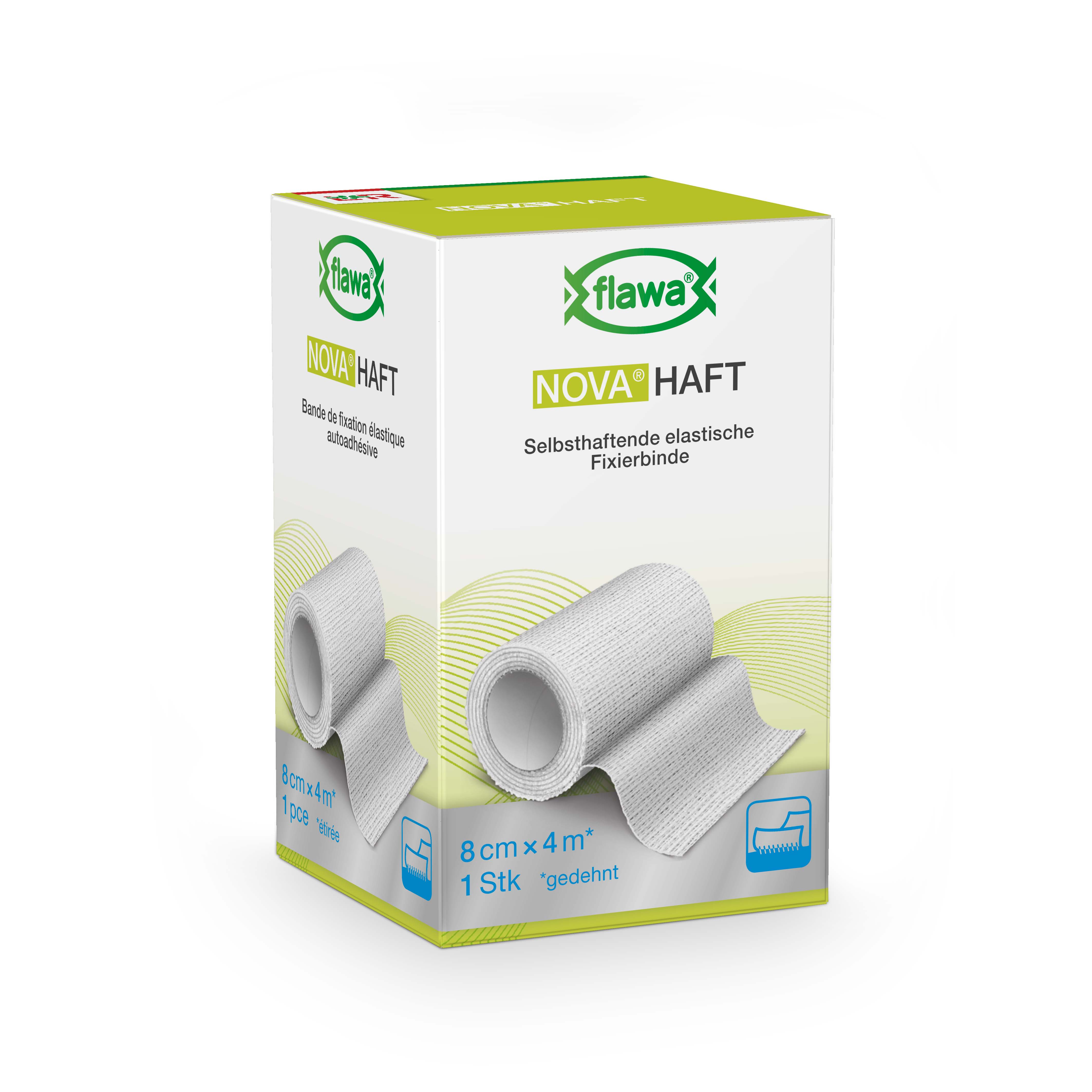 Flawa Nova Haft kohäsive Gazebinde 8cmx4m