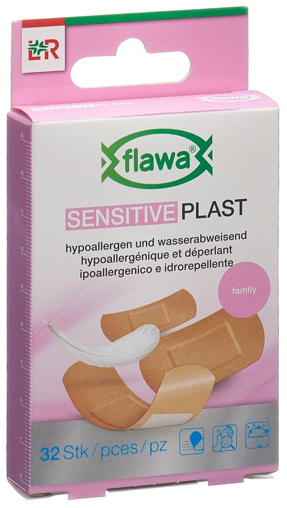 Flawa Sensitive Plast Pflaster 3 Grössen 32 Stk