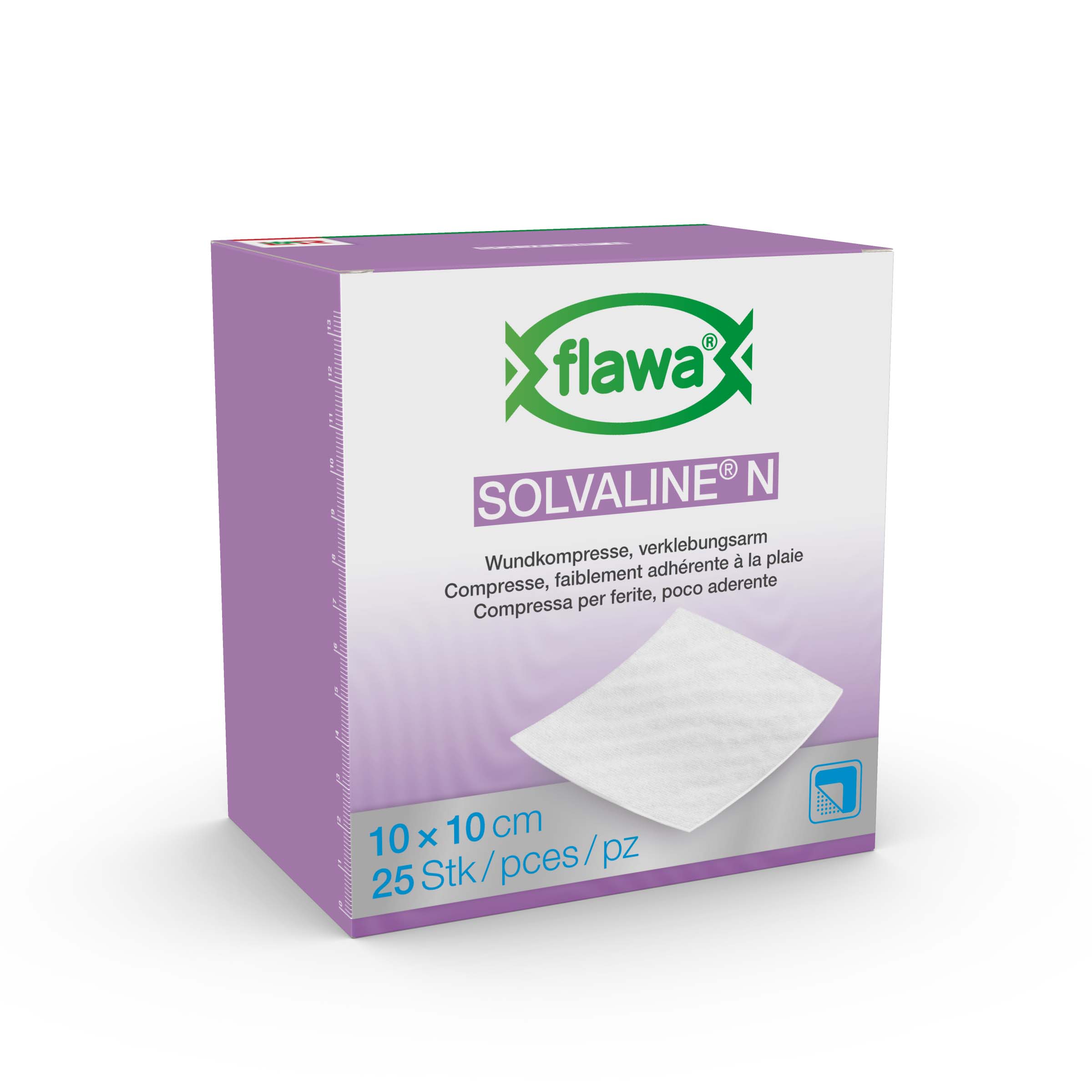 Flawa Solvaline N Kompressen 10x10cm steril 25 Stk