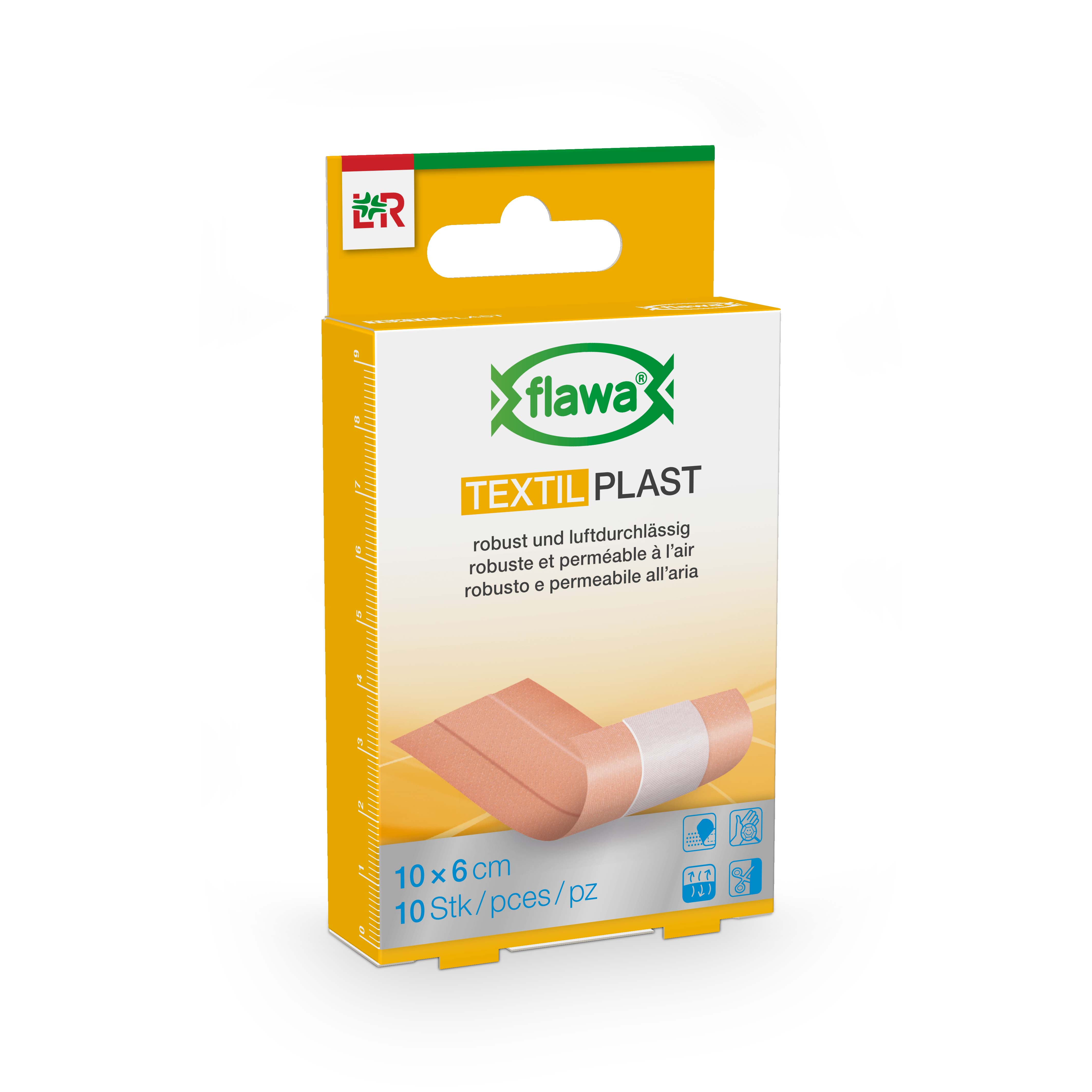 Flawa Textil Plast Schnellverband 6x10cm 10 Stk