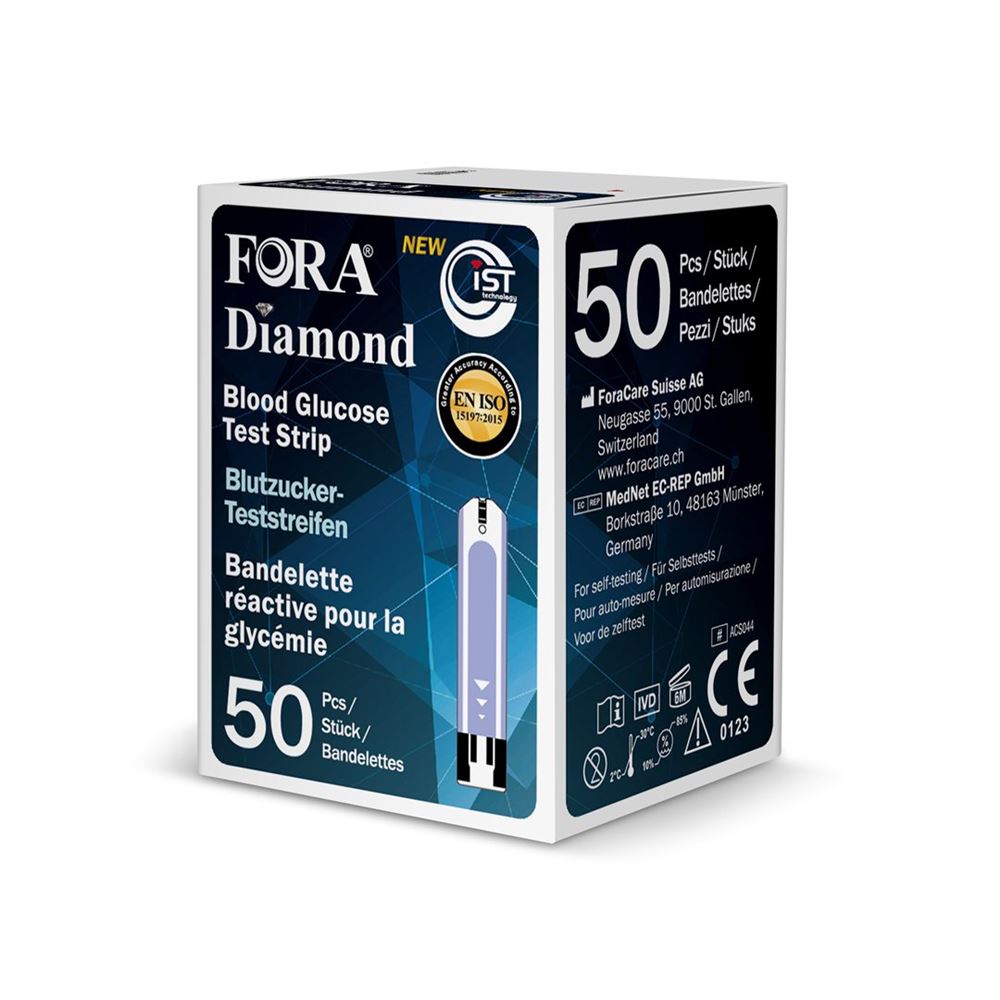 Fora Diamond Blutzuckerteststreifen 50 Stk