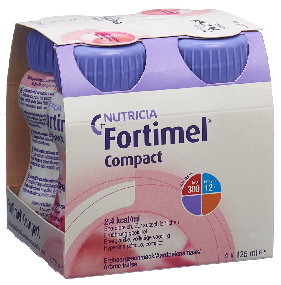 Fortimel Compact 2.4 kcal Erdbeer 4 Fl 125 ml