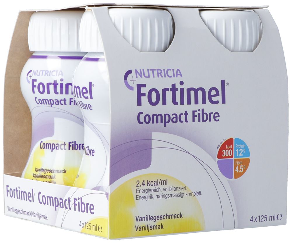 Fortimel Compact Fibre Vanille 4 Fl 125 ml