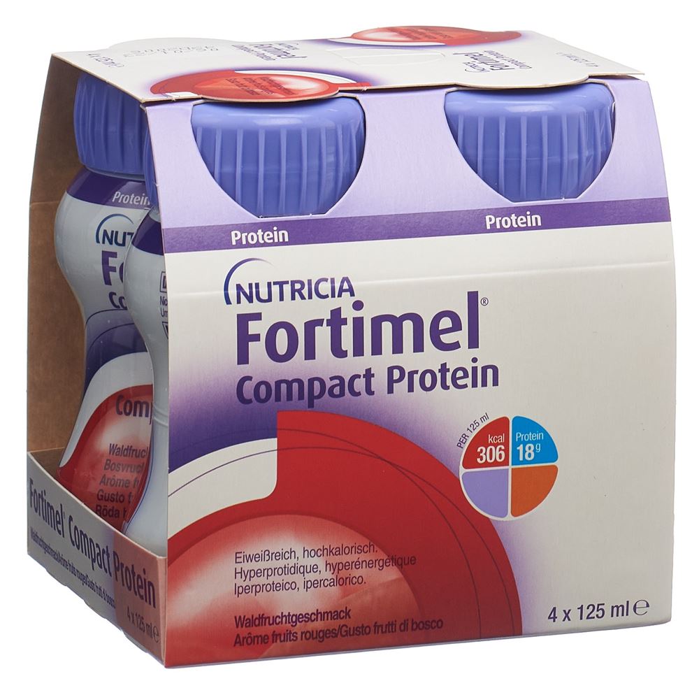 Fortimel Compact Protein Waldfrucht 4 Fl 125 ml