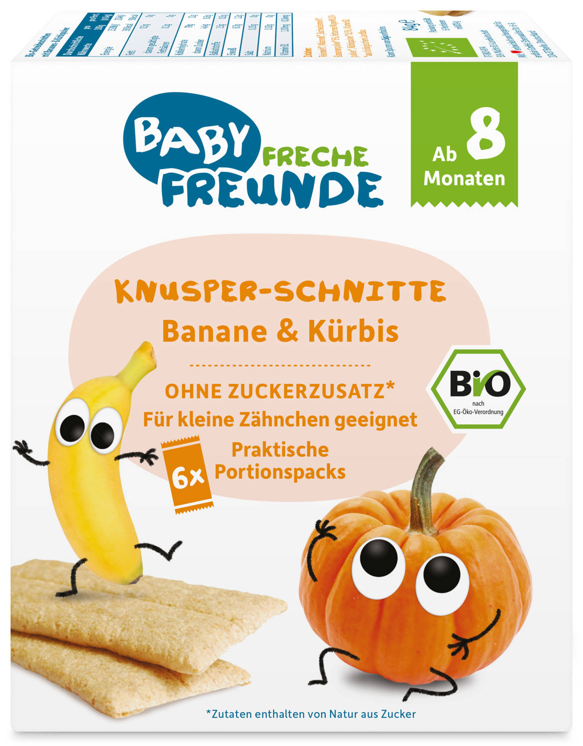 Freche Freunde Knusper-Schnitte Banane & Kürbis 84 g