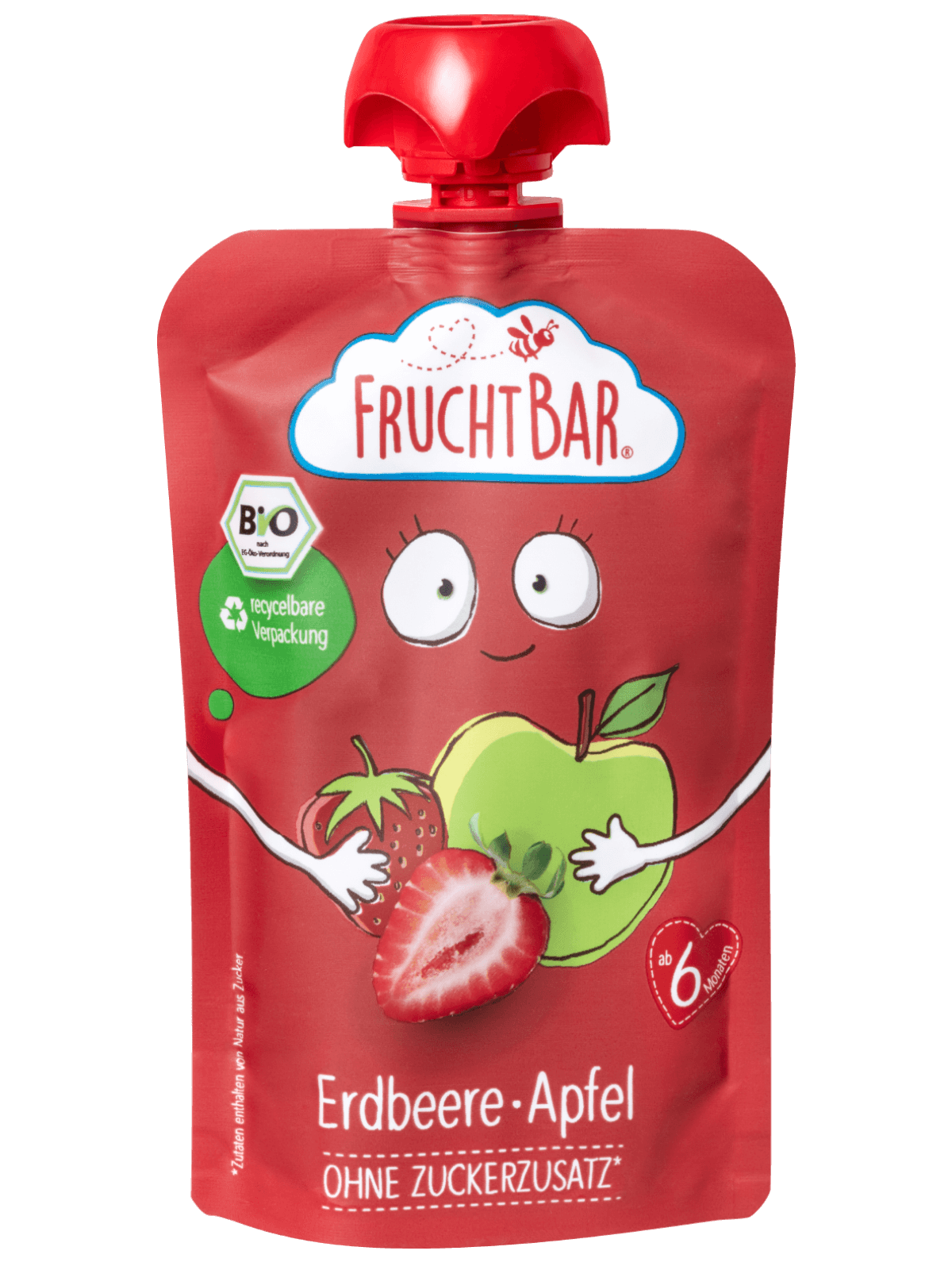 Fruchtbar Fruchtpüree Bio Erdbeere Apfel Btl 100 g