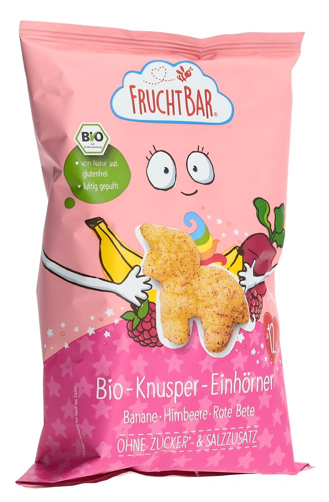 Fruchtbar Knusper-Einhörner Bio Banane-Himbeere-Rote Bete Btl 30 g