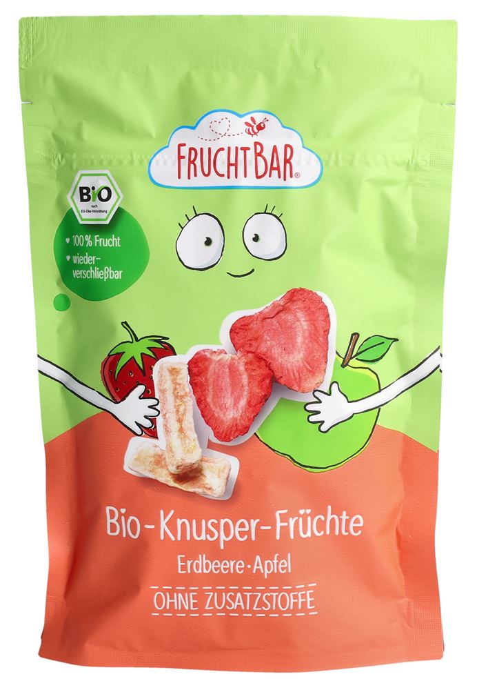 Fruchtbar Knusper-Früchte Bio Erdbeere Apfel Btl 15 g