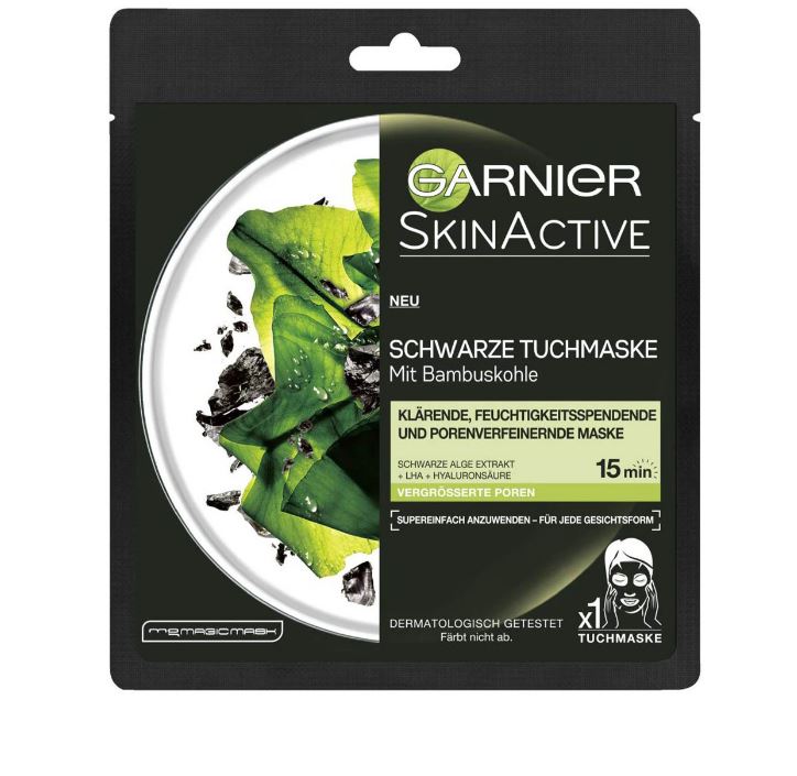 Garnier Hydra Bomb Tuchmaske schwarze Alge Btl 28 g