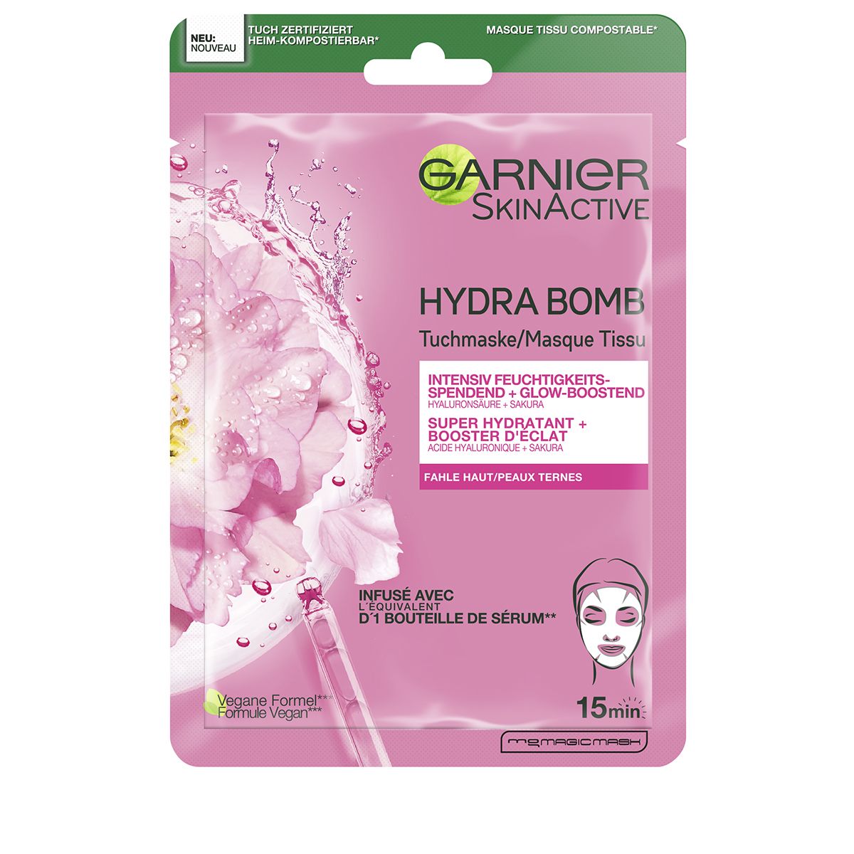 Garnier Tuchmaske Hydra Bomb Sakura 28 g