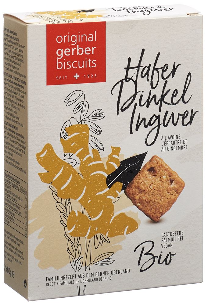 Gerber Hafer Dinkel Ingwer Biscuits Bio 160 g