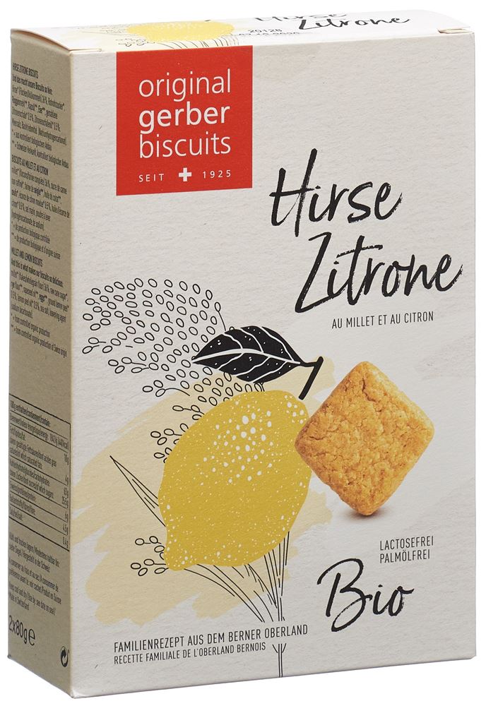 Gerber Hirse Zitrone Biscuits Bio 160 g