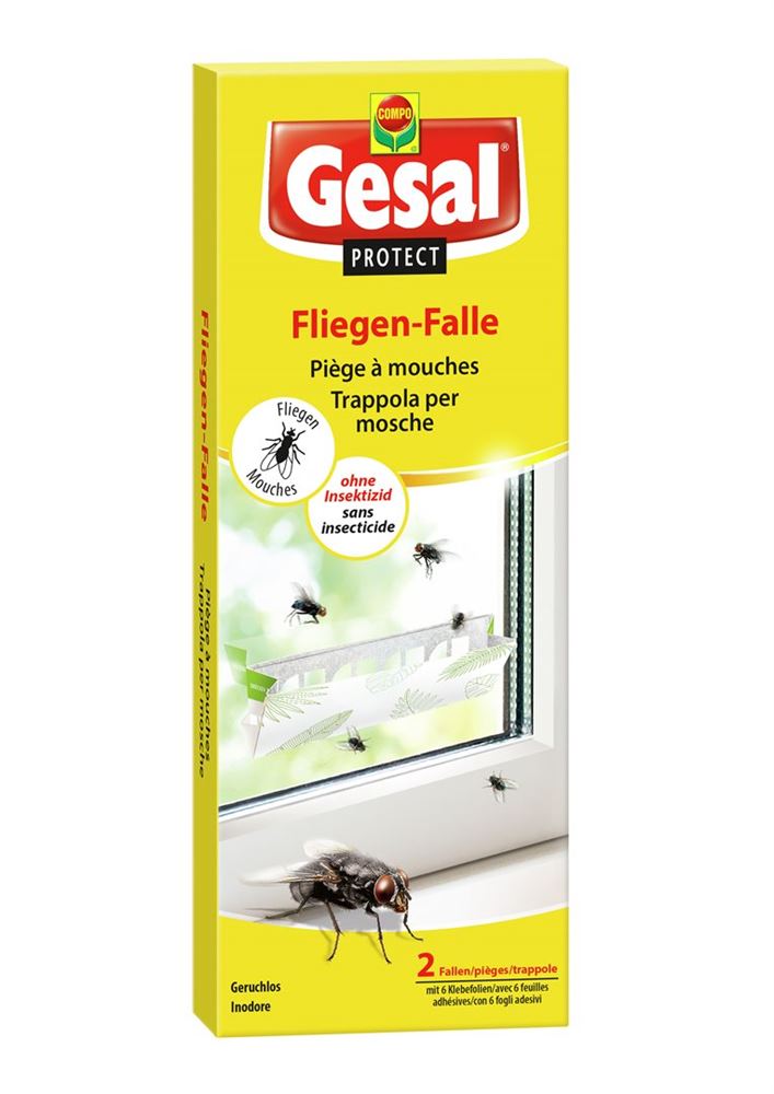 Gesal Protect Fliegen-Falle 2 Fallen + 6 Streifen