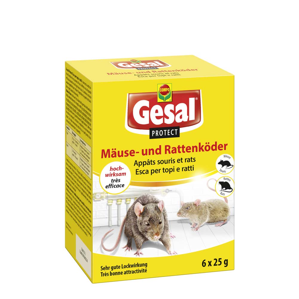 Gesal Protect Mäuse- und Rattenköder 6 x 25 g