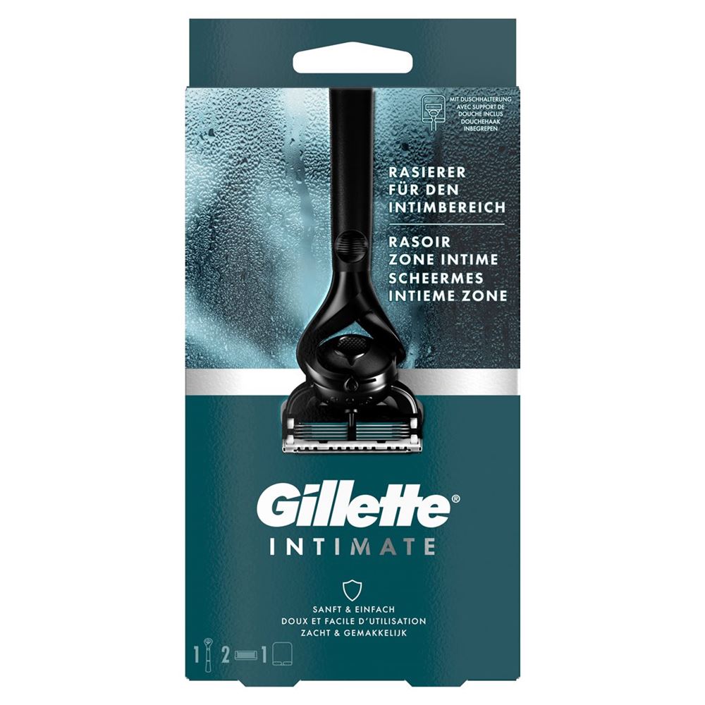 Gillette Intimate Herr Rasierapparat für den Intimbereich mit 2 Klingen