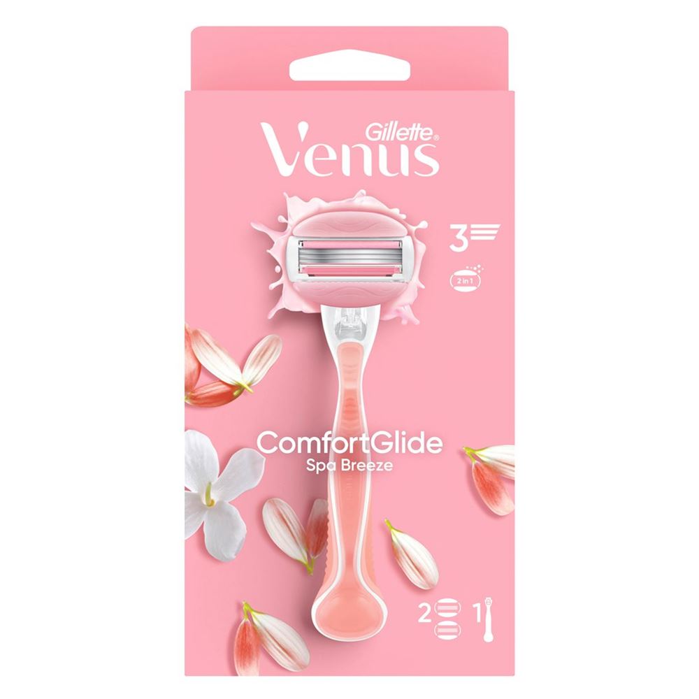 Gillette Venus Comfortglide Rasierapparat Spa Breeze mit 2 Klingen