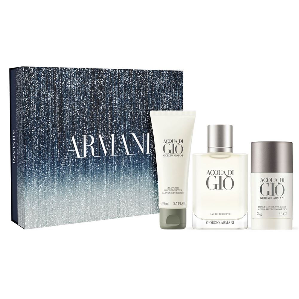 Giorgio Armani Acqua di Giò Homme Eau de Toilette 100ml + Shower Gel 75ml + DEO 75ml H25