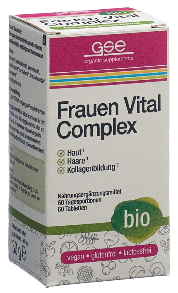 GSE Frauen Vital Complex Tabl Bio Glas 60 Stk