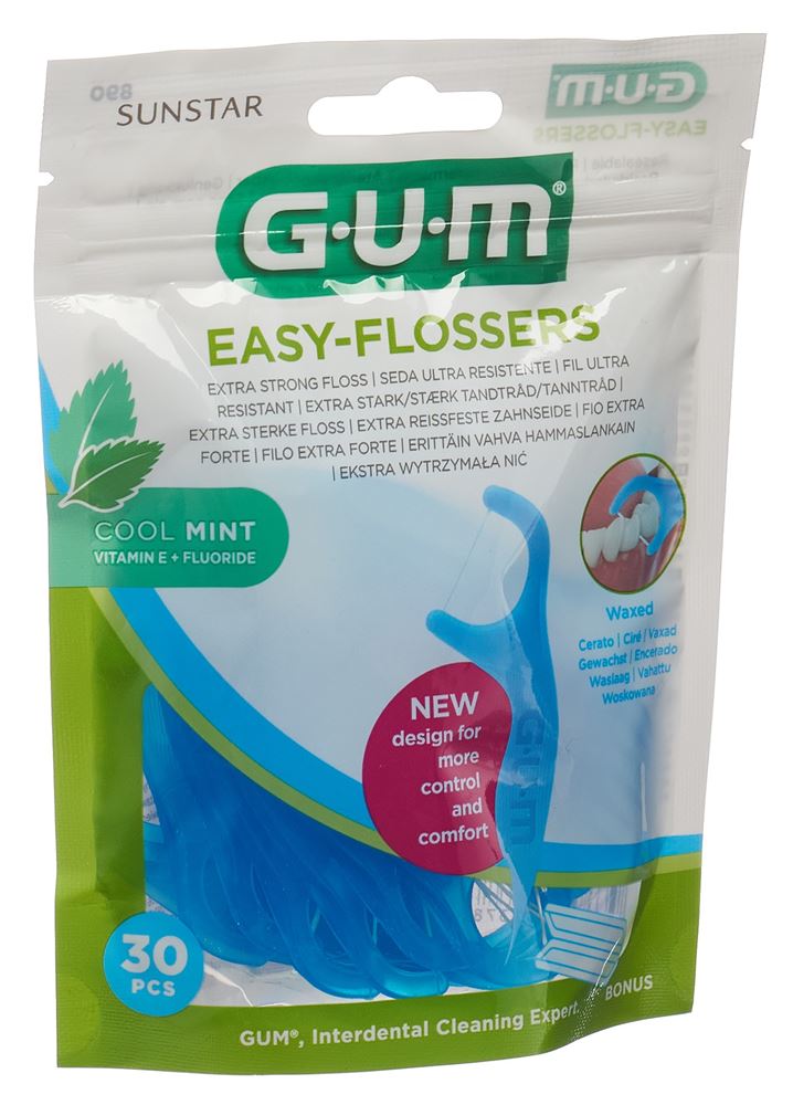 GUM Easy-Flossers Zahnseidesticks Cool Mint 30 Stk