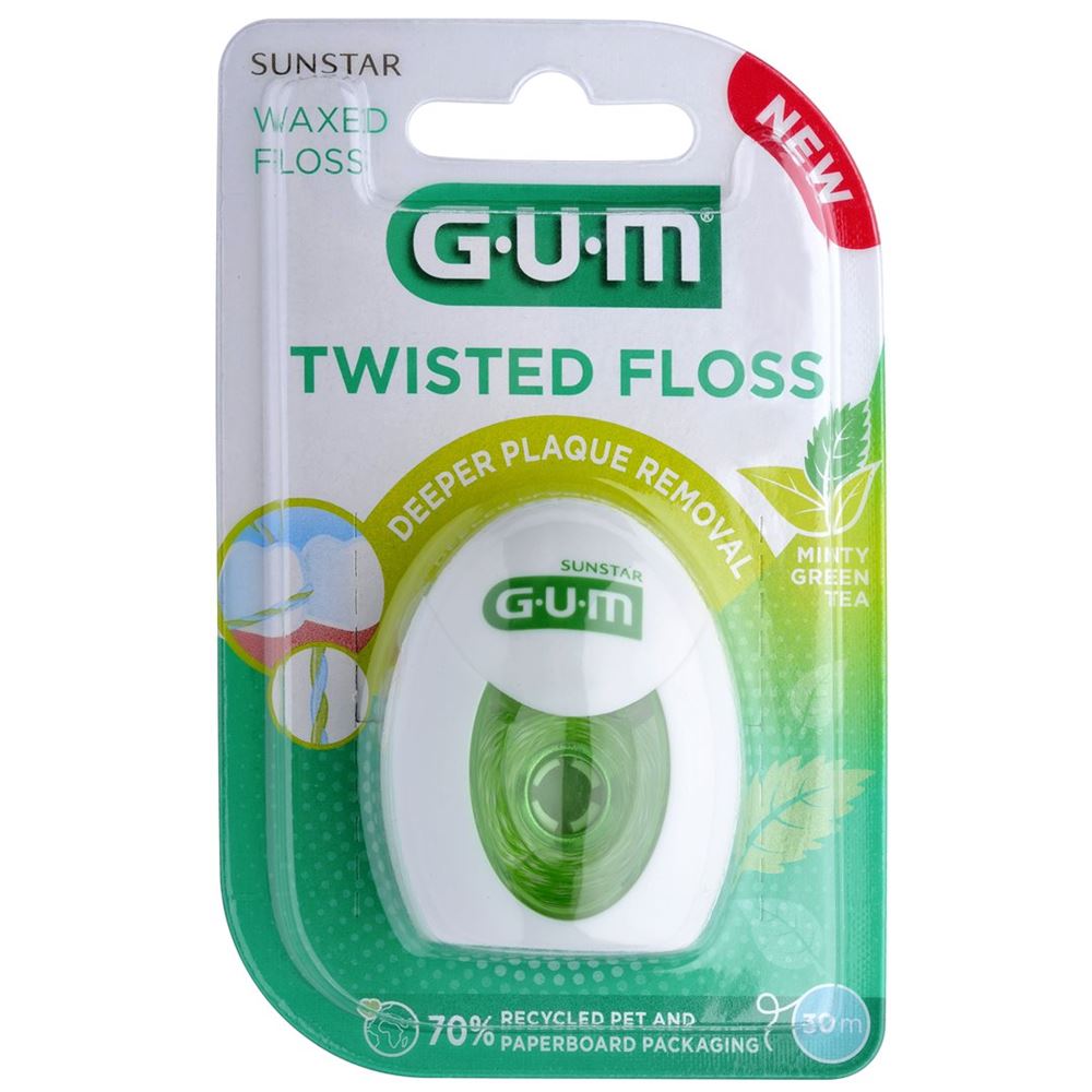 GUM Twisted Floss Zahnseide 30m gewachst