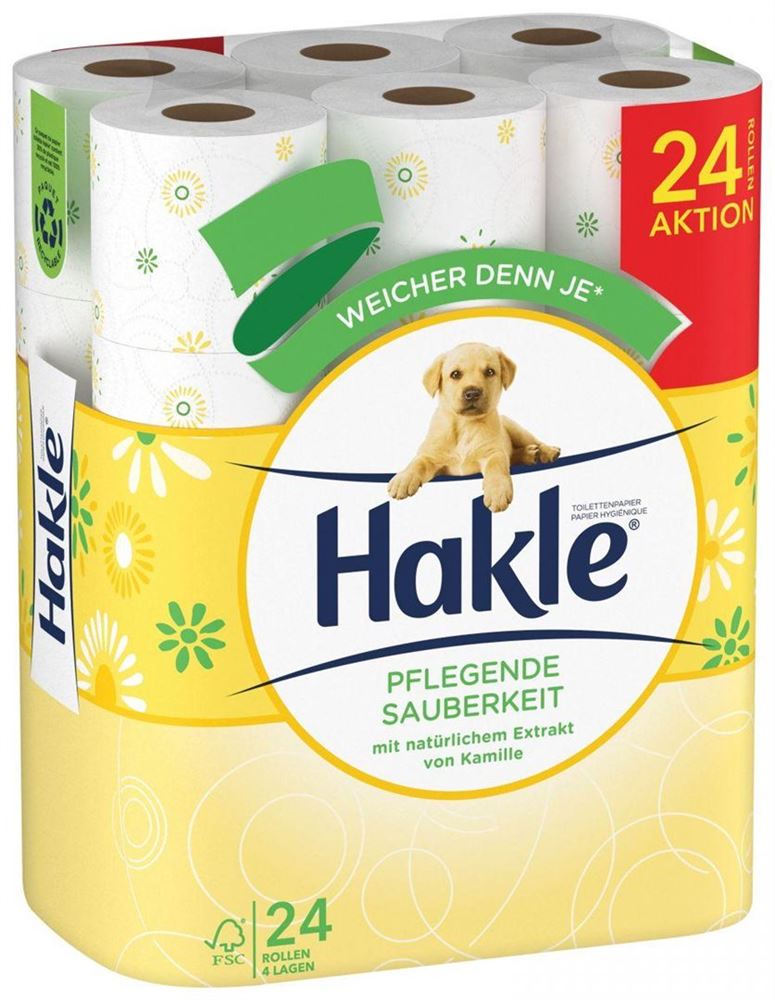 Hakle Toilettenpapier Pflegende Sauberkeit 24 Stk