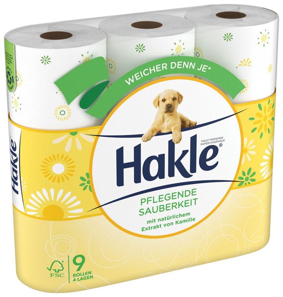 Hakle Toilettenpapier Pflegende Sauberkeit 9 Stk