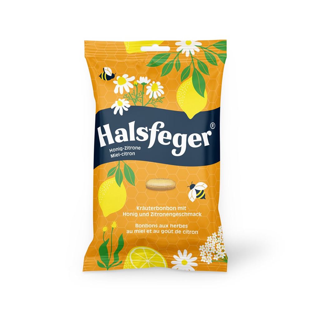 Halsfeger Kräuterbonbon Honig-Zitrone Btl 90 g