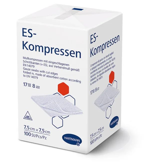 Hartmann ES-Kompresse 7.5x7.5cm 8-fach unsteril 100 Stk