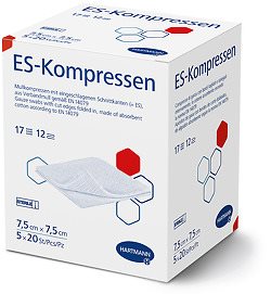 Hartmann ES-Kompresse Typ 17 7.5x7.5cm 12fach steril 20 x 5 Stk