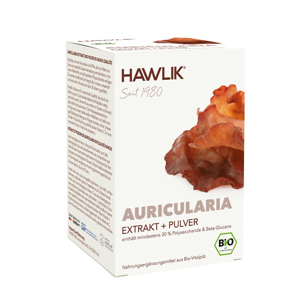 Hawlik Auricularia Extrakt + Pulver Kapseln 120 Stück