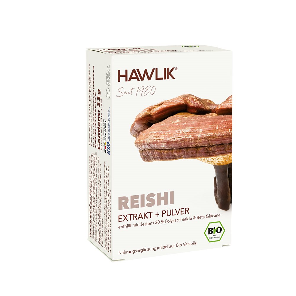 Hawlik Reishi Extrakt + Pulver Kapseln 60 Stück