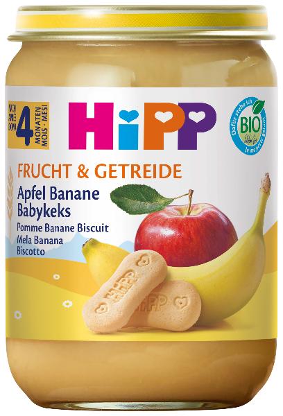 HiPP Bio Apfel Banane mit Babykeks Glas 190 g