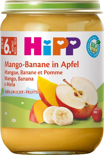 HiPP Bio Mango Banane in Apfel Glas 190 g