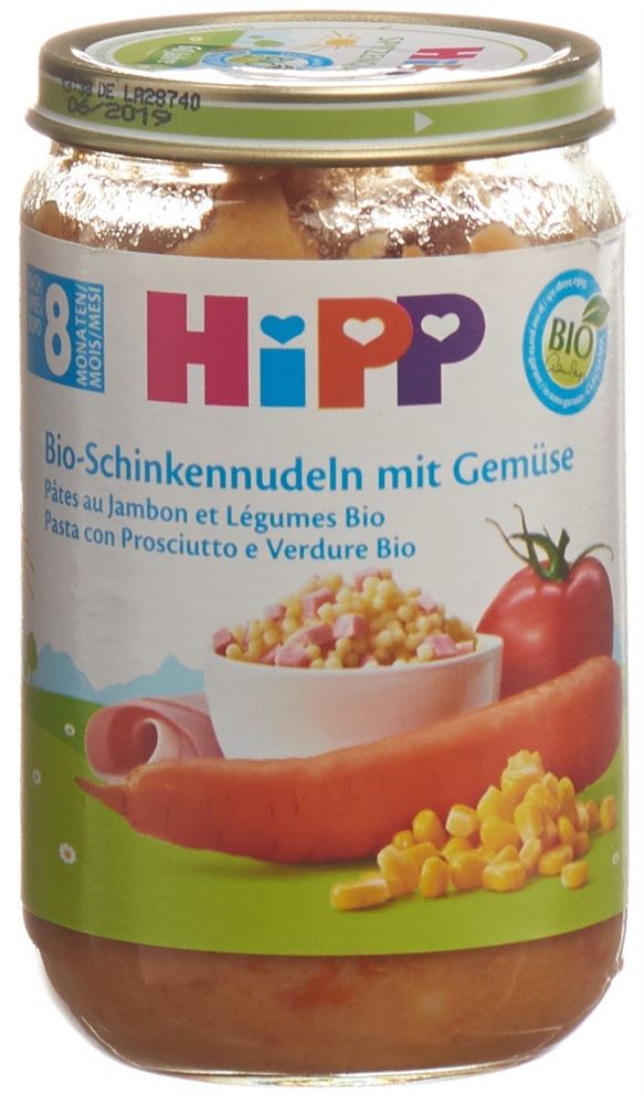 HiPP Bio-Schinkennudeln mit Gemüse 8 Monate 220 g