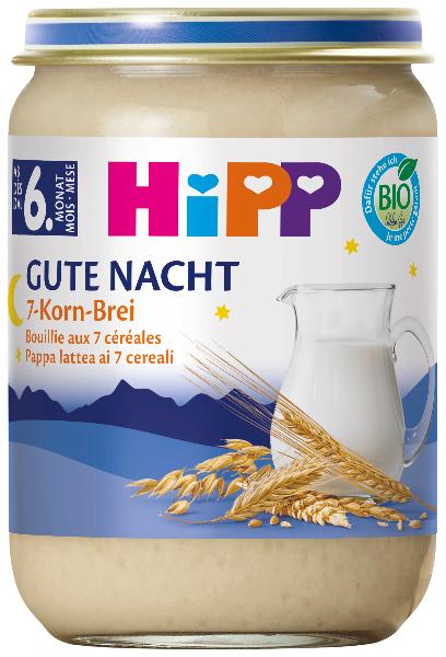 HiPP Gute Nachtbrei 7-Korn Bio Glas 190 g