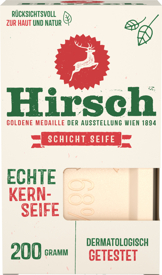 Hirsch Kernseife Karton 200 g